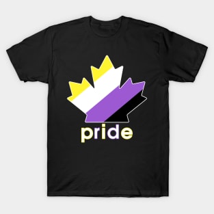 Non-Binary Pride Maple Leaf T-Shirt